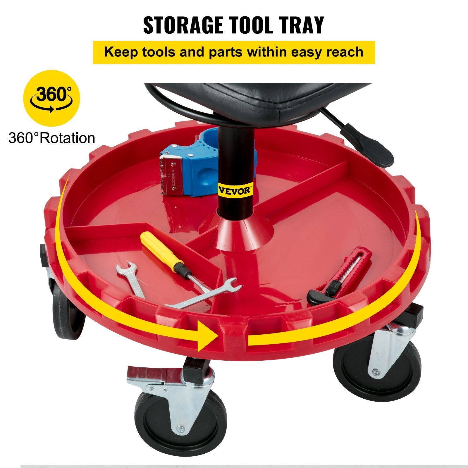 VEVOR Rolling Garage Stool Doba